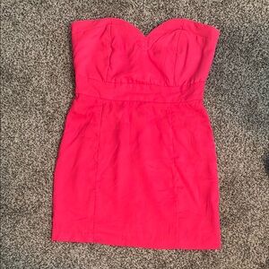 Elegant Pink Strapless Dress